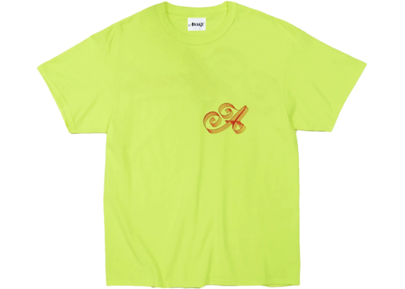 Awake Ribbon Script Logo Tee Neon Yellow