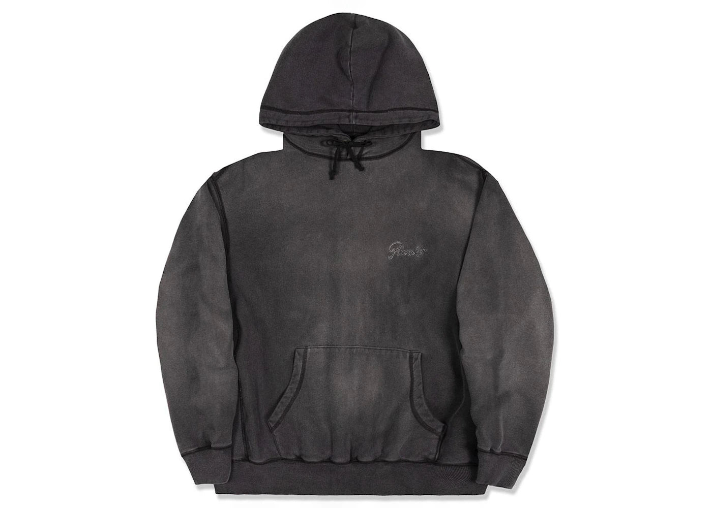 Awake Sunbleached Logo Hoodie Black