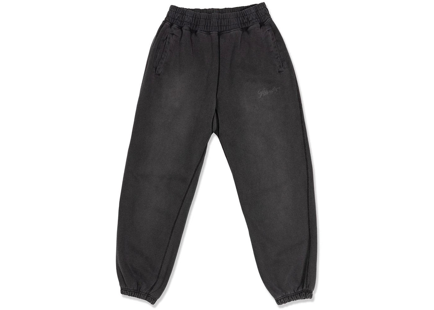 Awake Sunbleached Logo Sweatpants Black