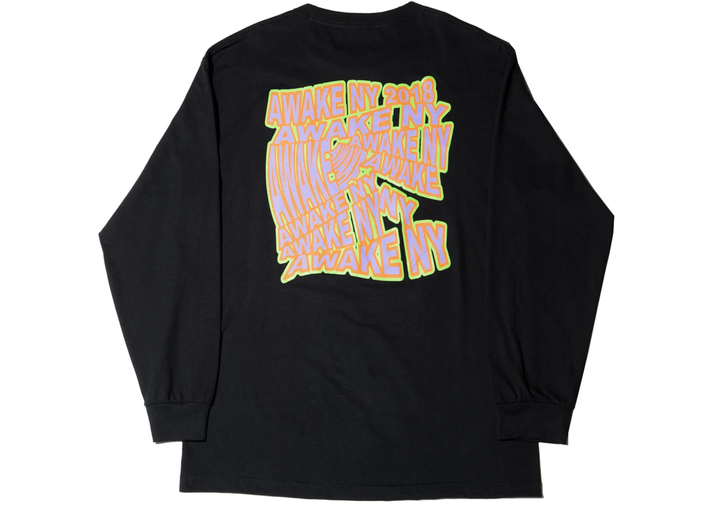 Awake Wave Logo L/S Tee Black