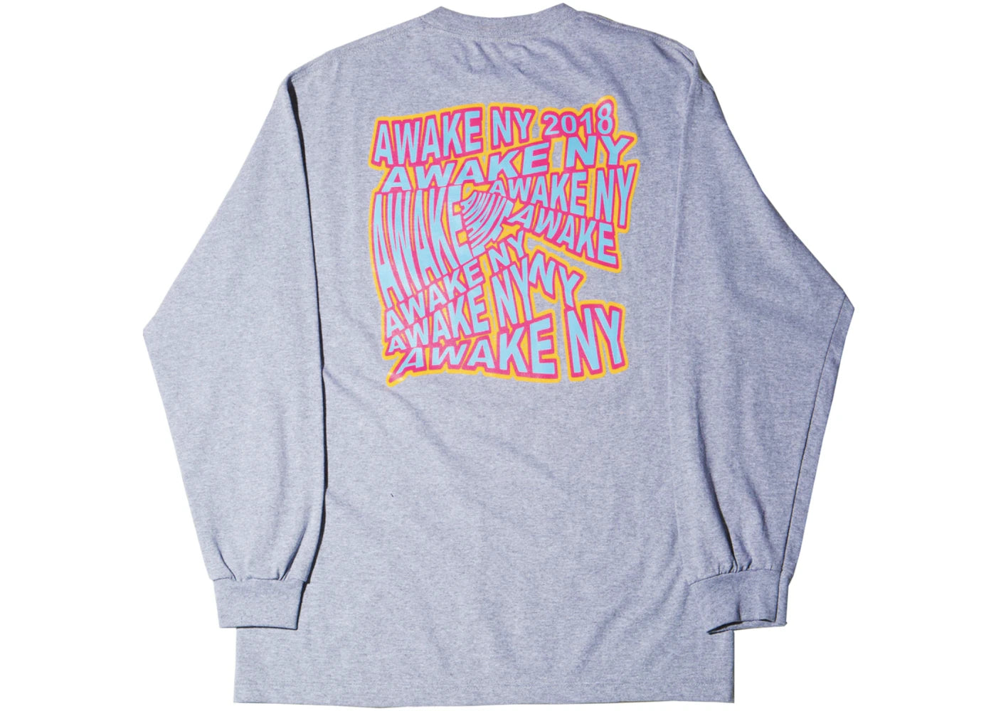 Awake Wave Logo L/S Tee Heather Grey