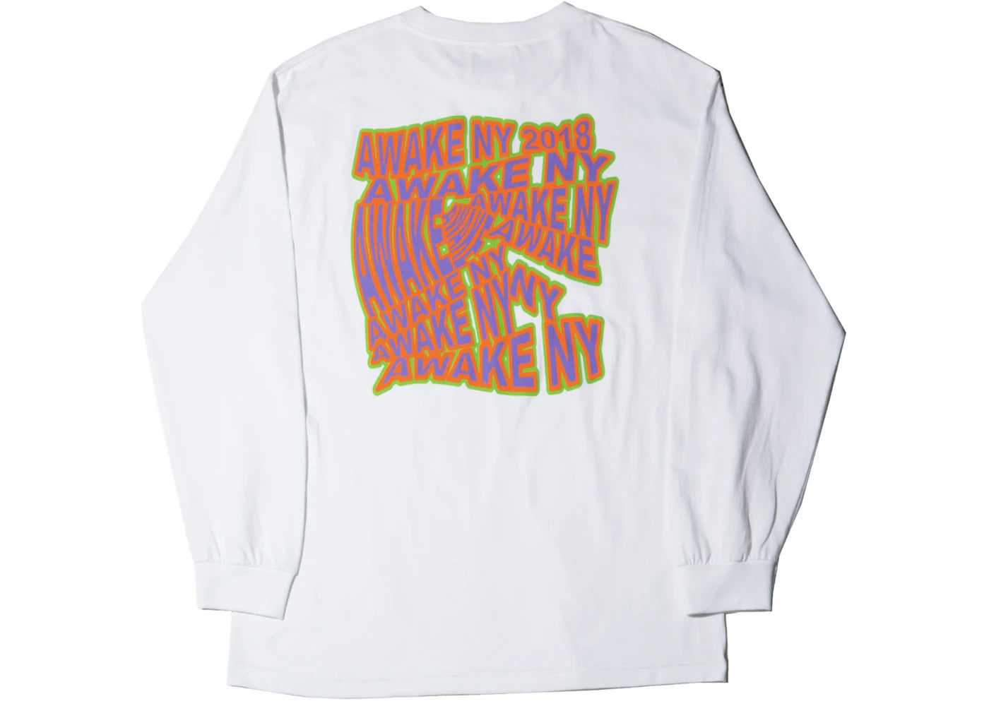 Awake Wave Logo L/S Tee White