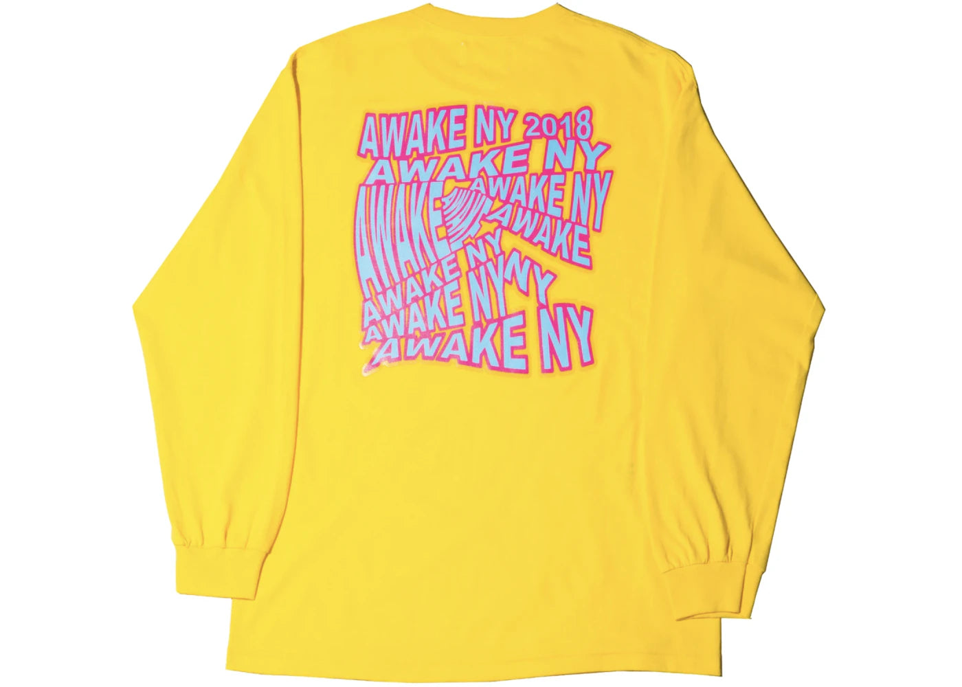 Awake Wave Logo L/S Tee Yellow