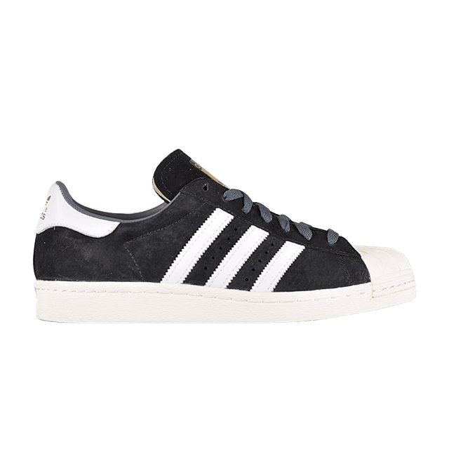 adidas Superstar 80s Dlx Suede Black White-Gold Metallic