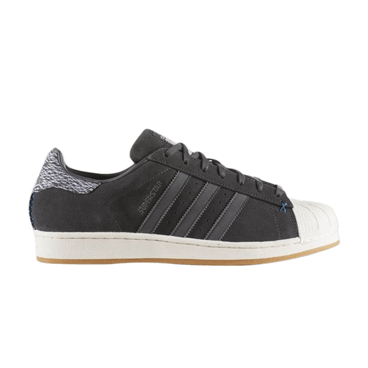 adidas Superstar Grey Suede/White-Blue