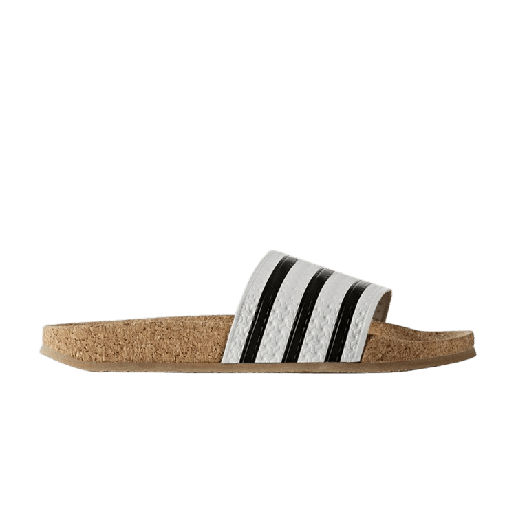 adidas Adilette Slides Cork White Black (Women's)