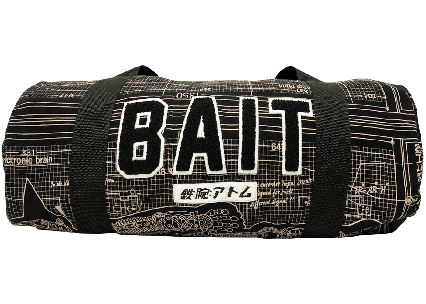 BAIT x Astro Boy Schematics Duffle Bag Black