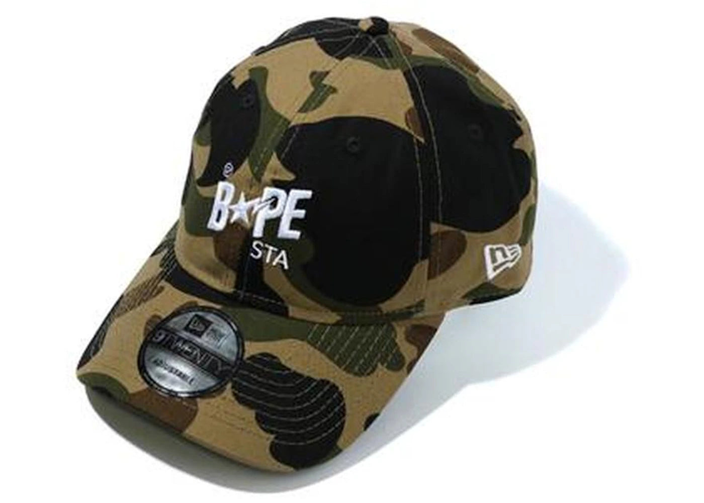 BAPE 1St Camo Bape STA New Era Panel Cap Green