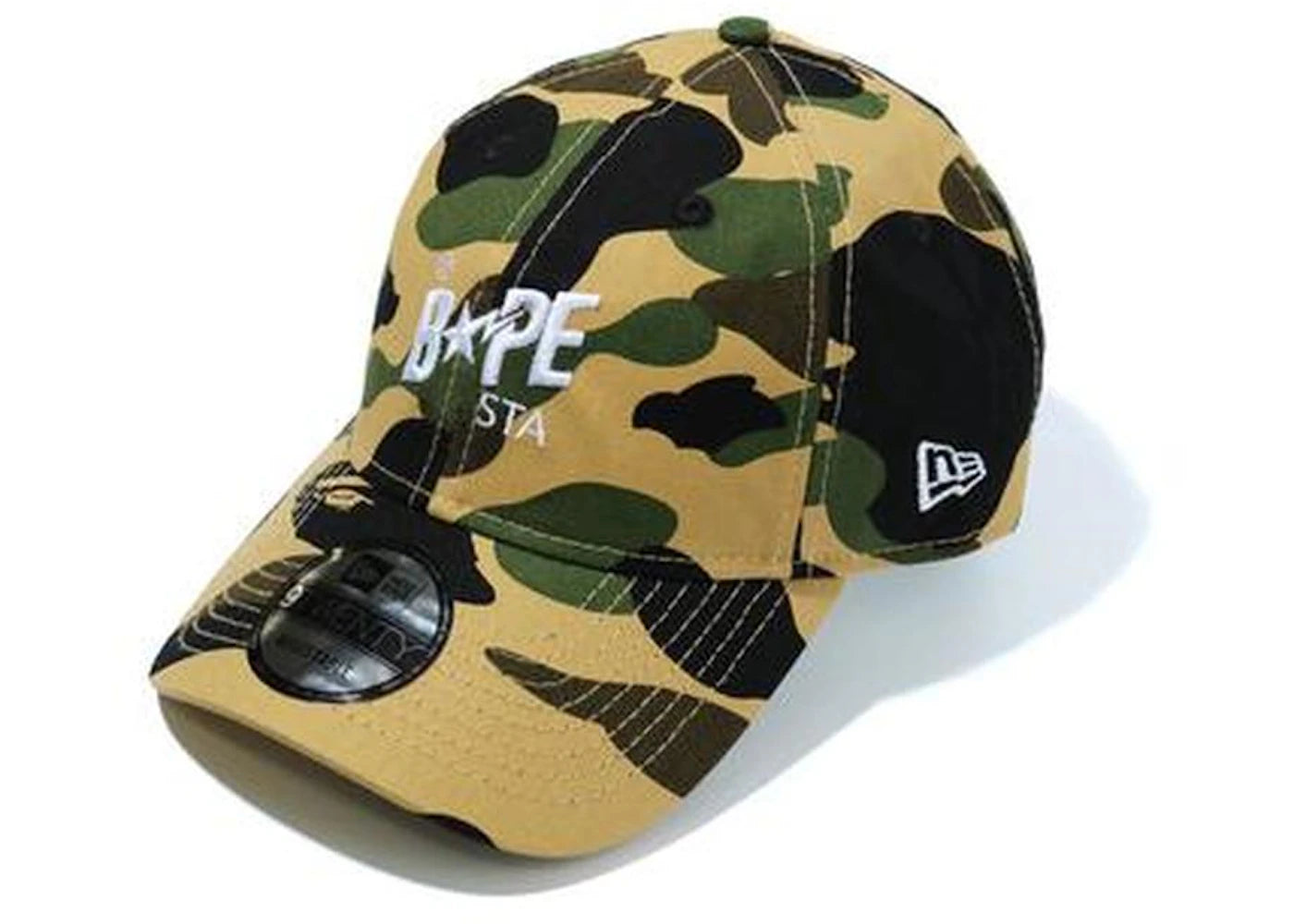 BAPE 1St Camo Bape STA New Era Panel Cap Yellow
