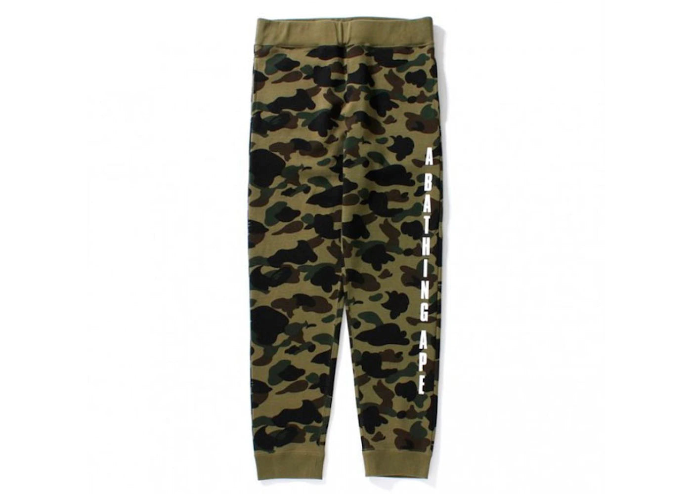 BAPE 1St Camo Slim Side Logo Sweatpants Green
