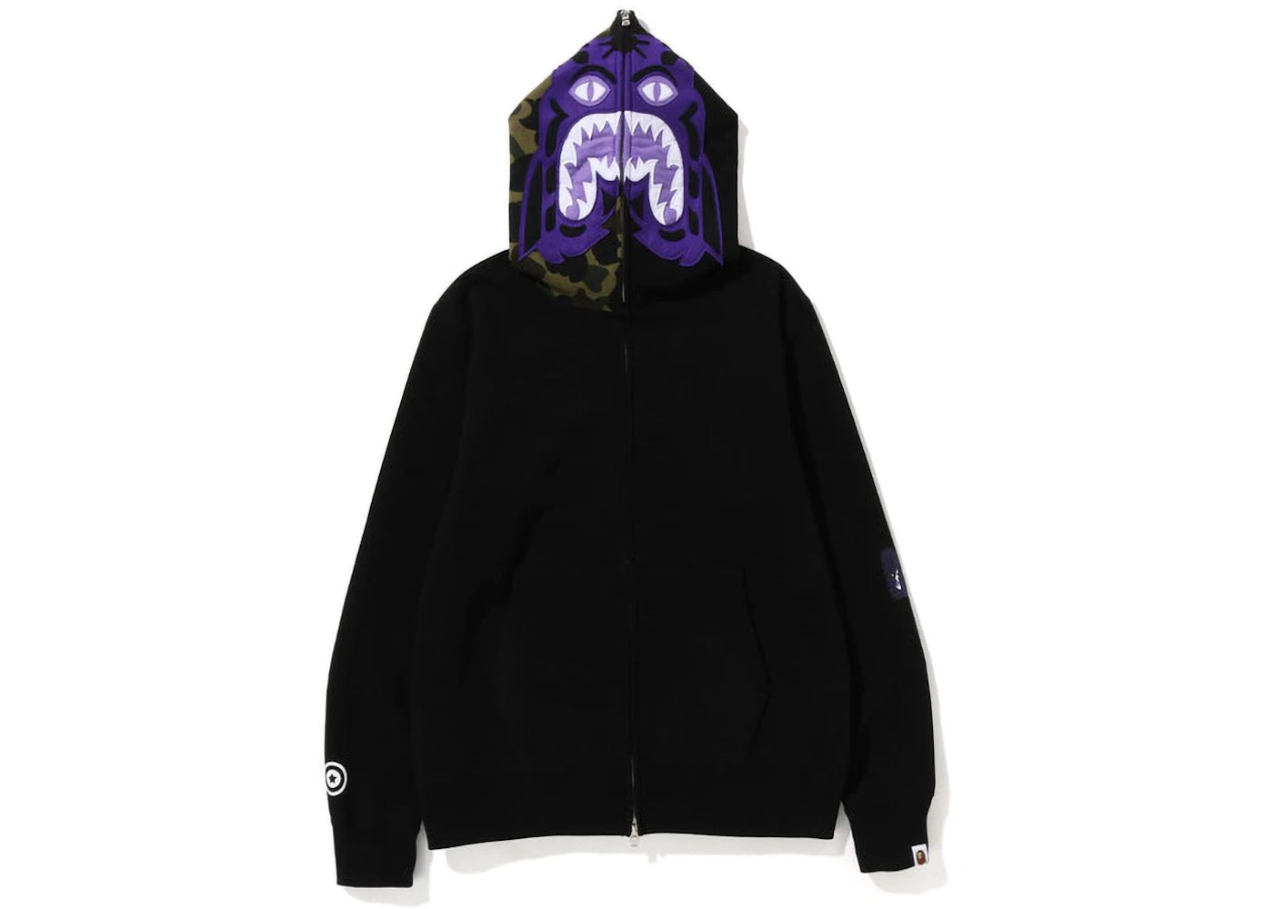 BAPE 1St Camo Tiger Full Zip Hoodie (SS23) Black