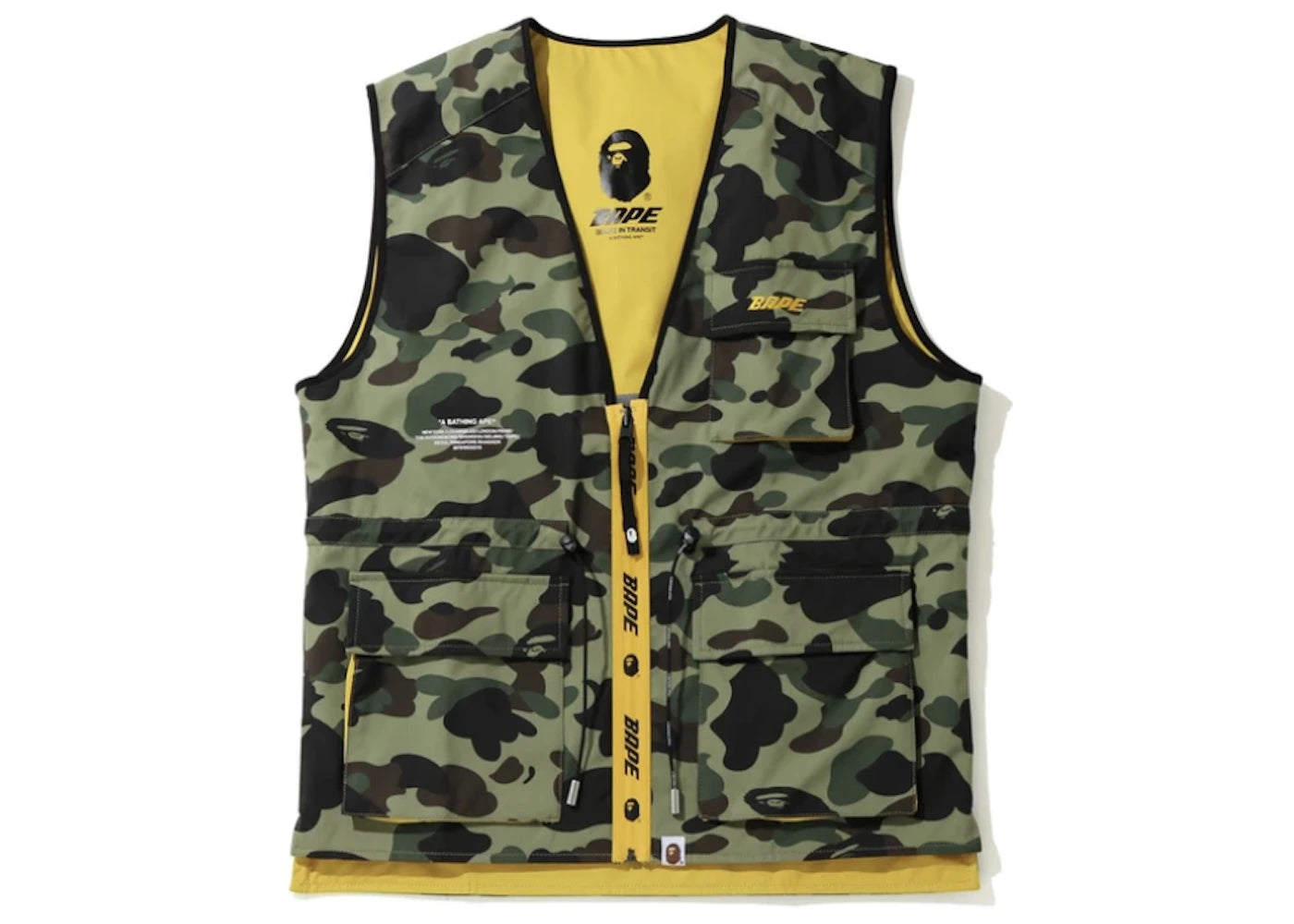BAPE 1st Camo 2Layer Reversible Utility Vest Green