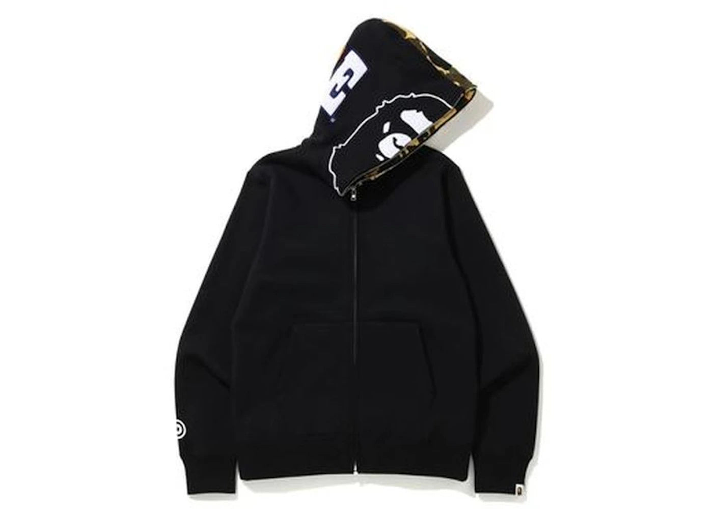 BAPE 1st Camo 2nd Ape Full Zip Hoodie Black