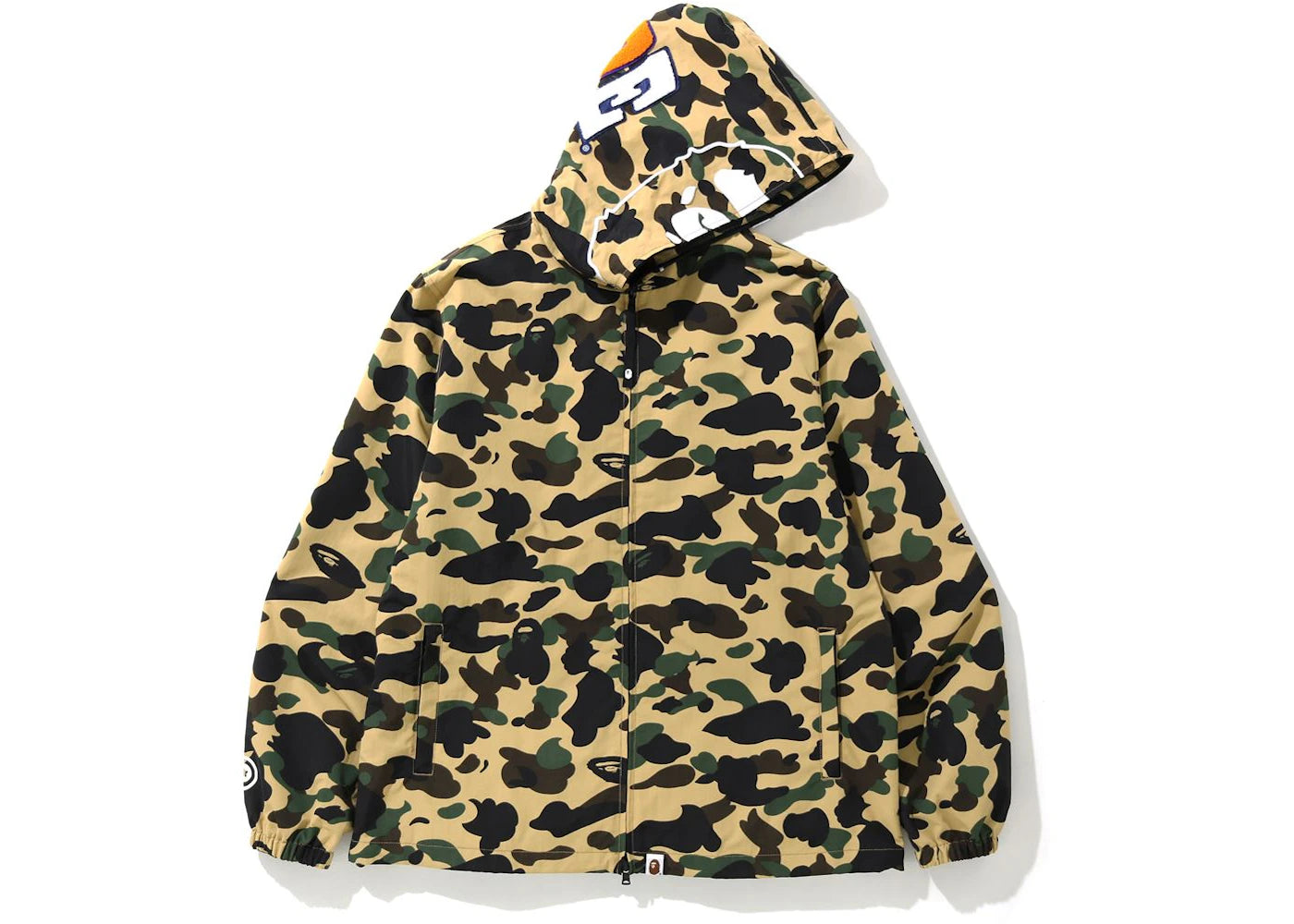 BAPE 1st Camo 2nd Ape Full Zip Hoodie Jacket Yellow