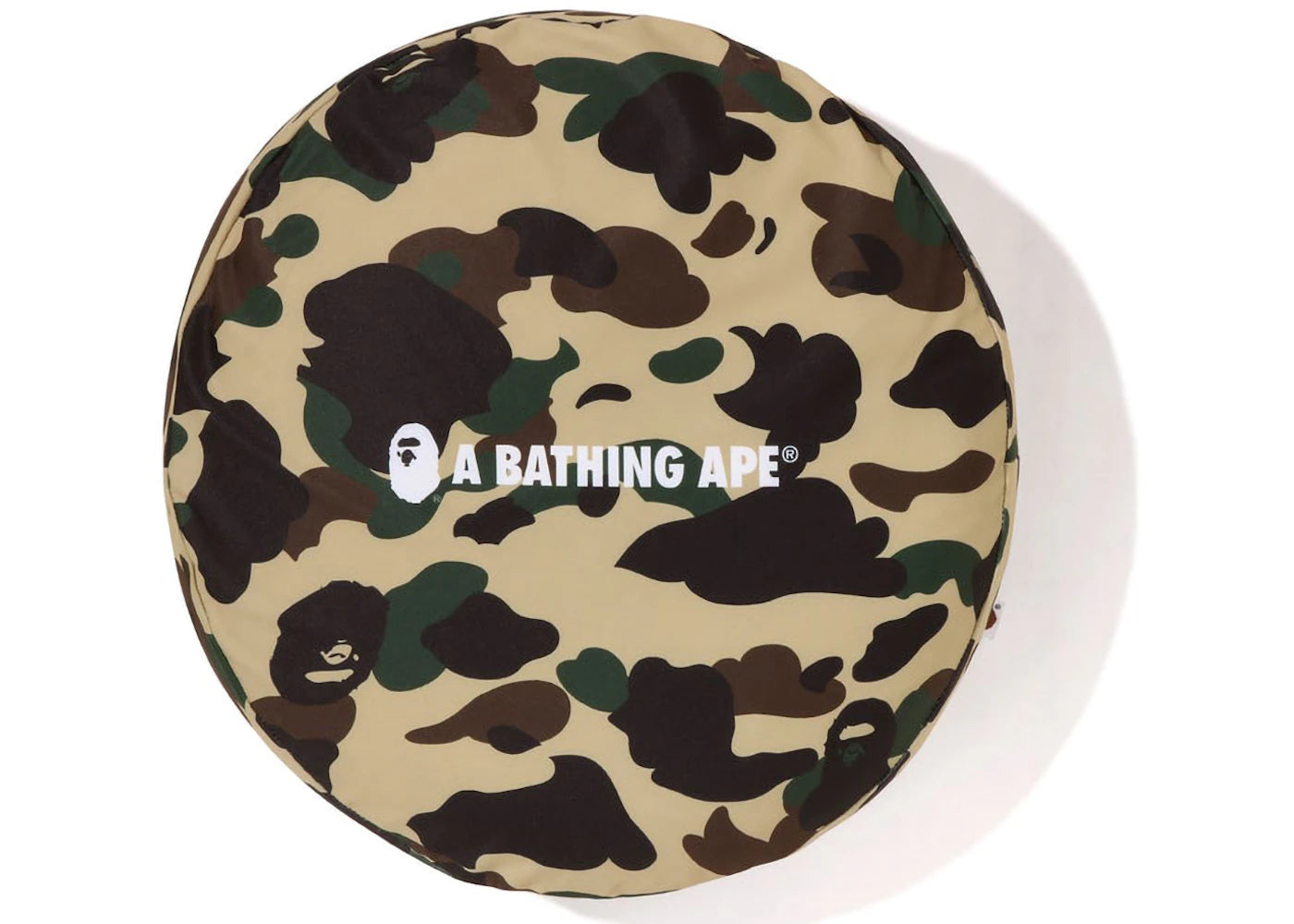 BAPE 1st Camo A Bathing Ape Circle Fluffy Beads Cushion Yellow