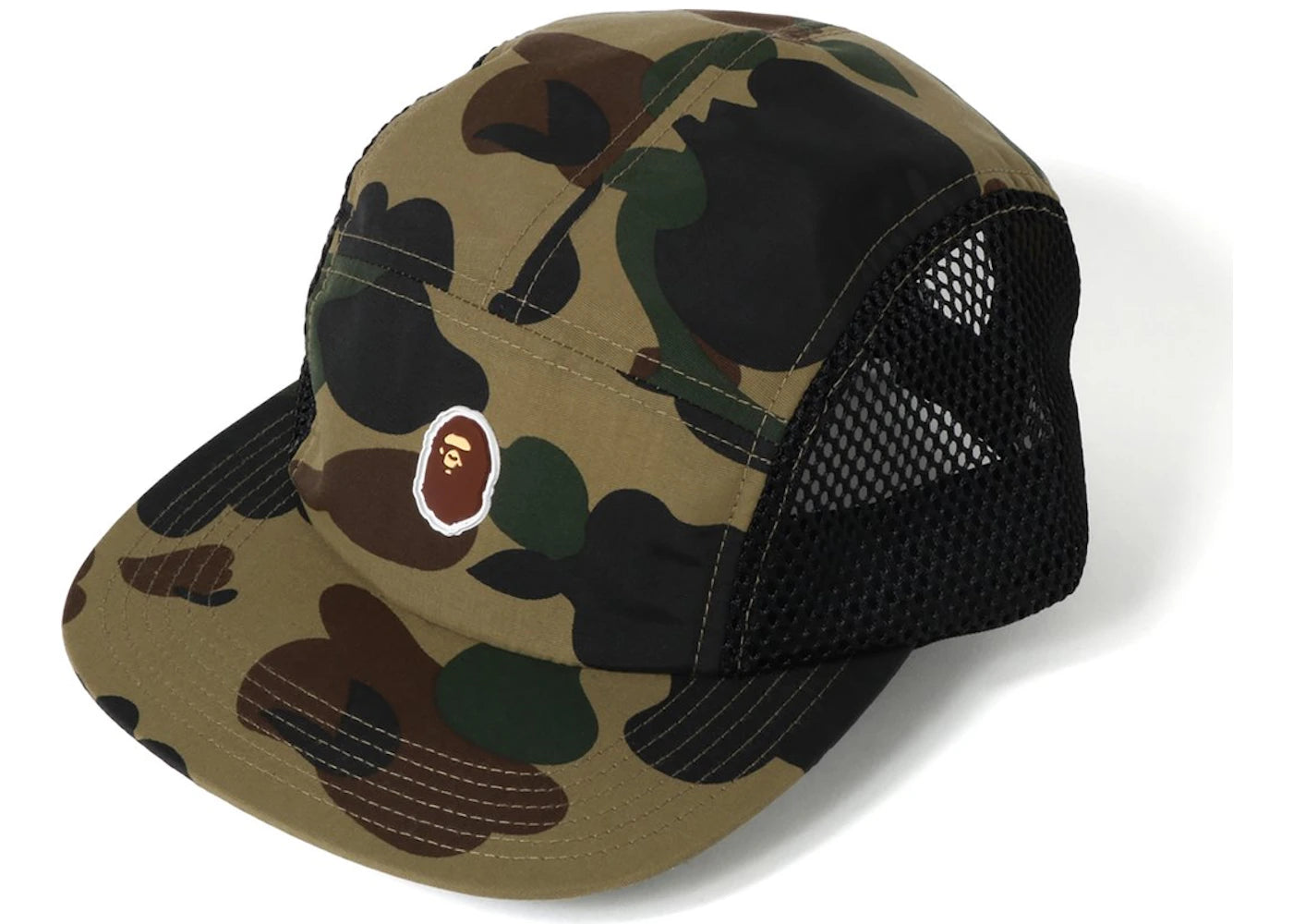 BAPE 1st Camo Ape Head One Point Mesh Jet Cap Green