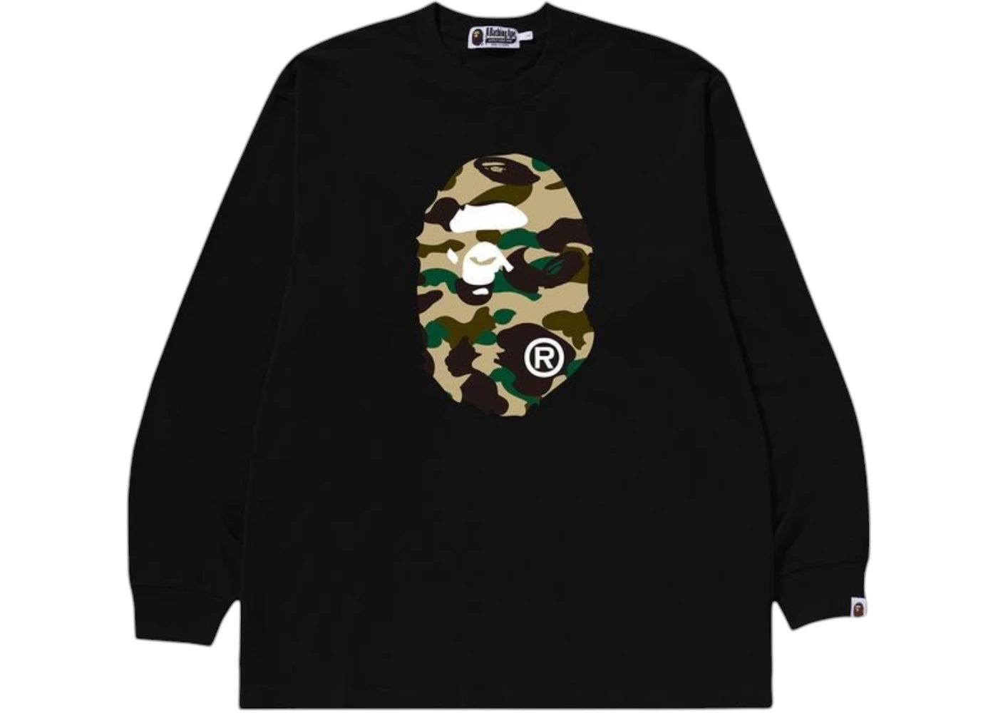 BAPE 1st Camo Ape Head Relaxed Fit L/S Tee Black