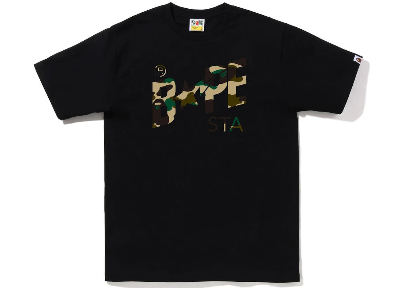 BAPE 1st Camo BAPE Sta Logo Tee (FW22) Black Yellow