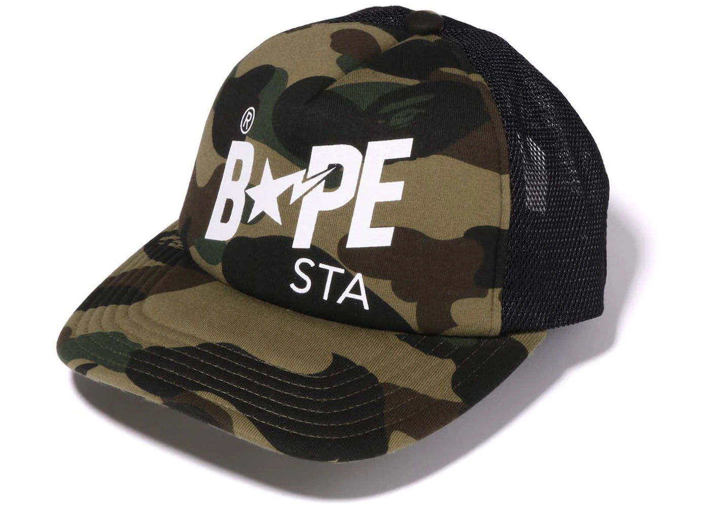 BAPE 1st Camo BAPE Sta Mesh Cap Green