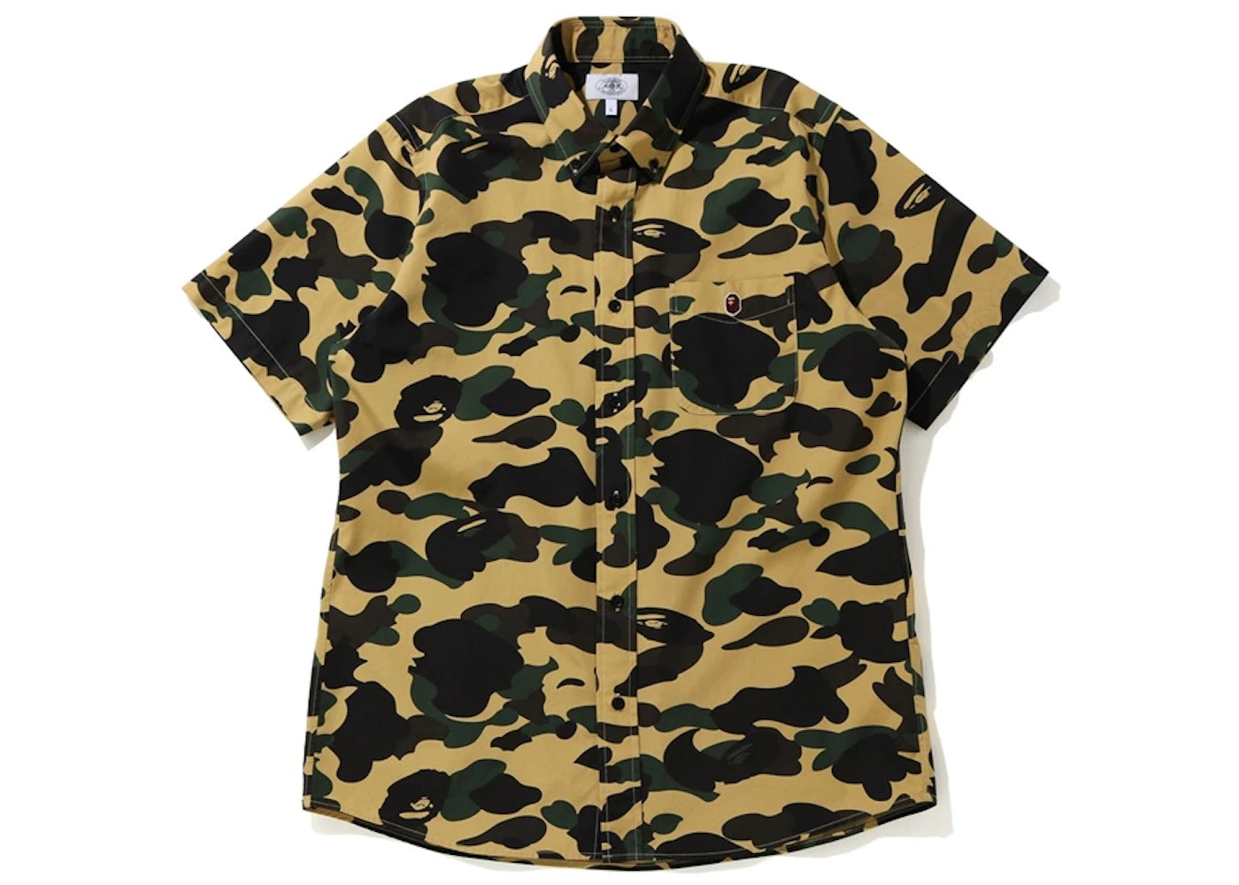 BAPE 1st Camo BD S/S Shirt Yellow