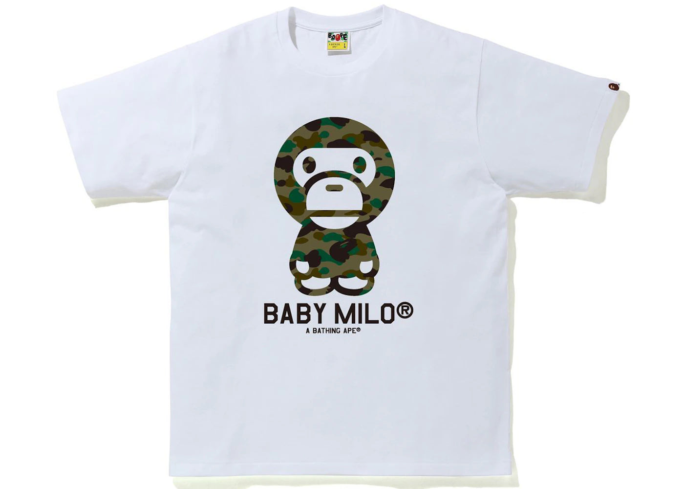 BAPE 1st Camo Baby Milo Tee White/Green