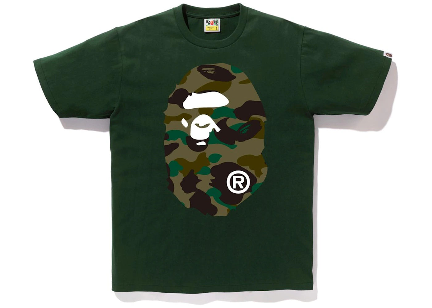 BAPE 1st Camo Big Ape Head Tee Green/Green