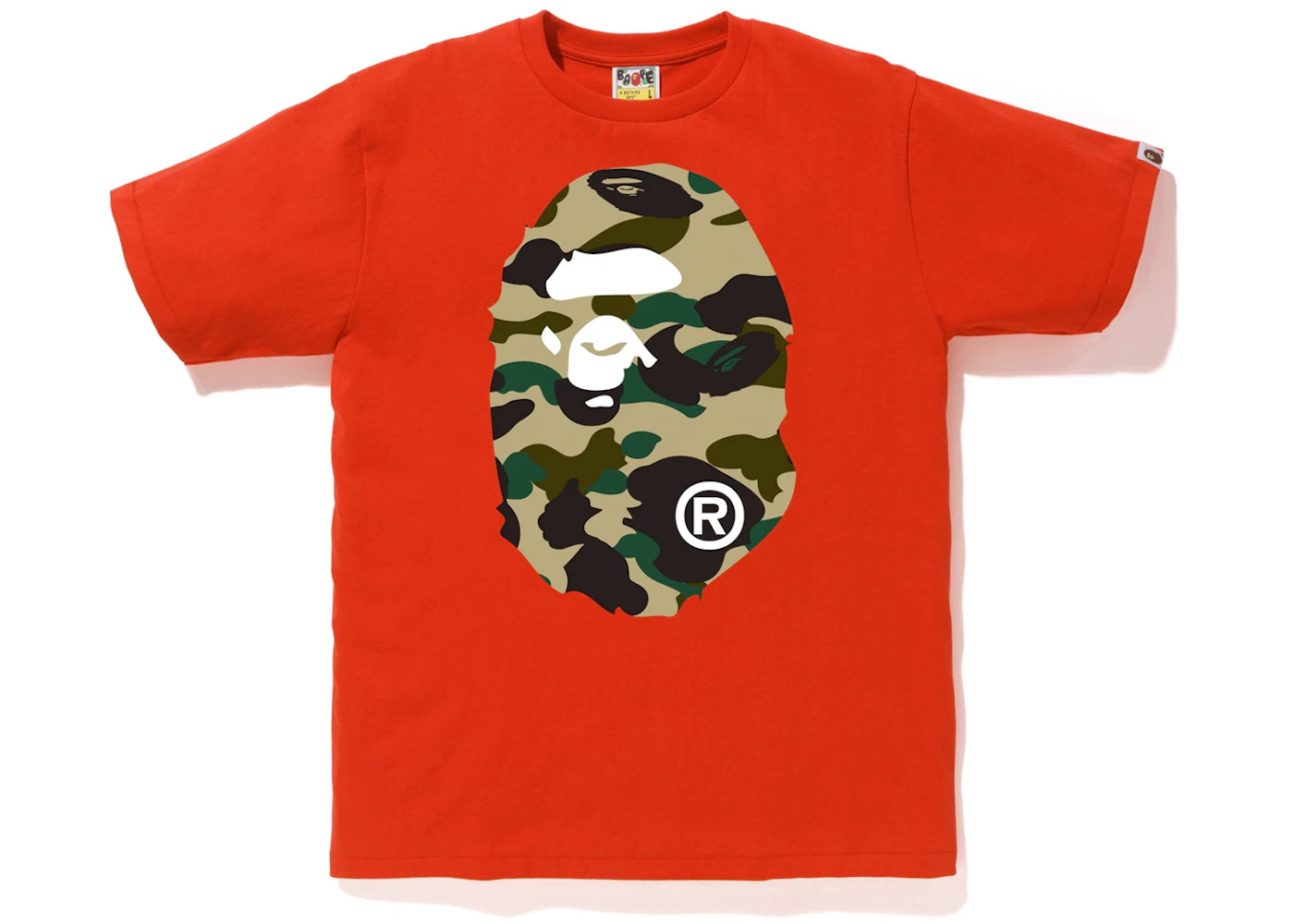 BAPE 1st Camo Big Ape Head Tee Orange/Yellow