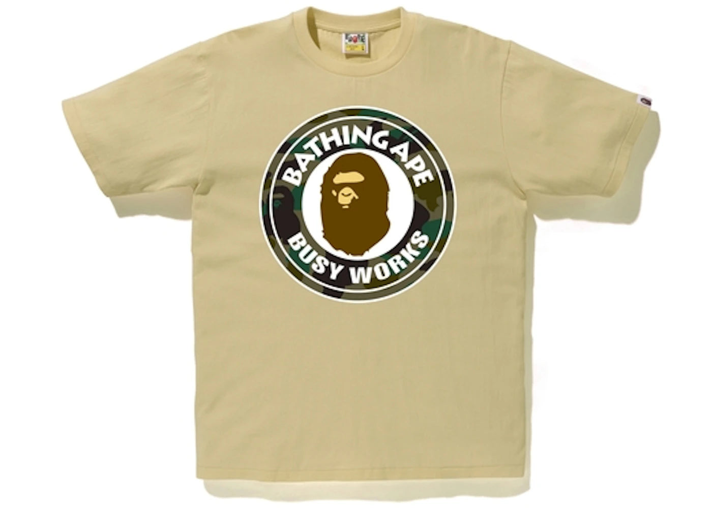 BAPE 1st Camo Busy Works Tee Beige/Green