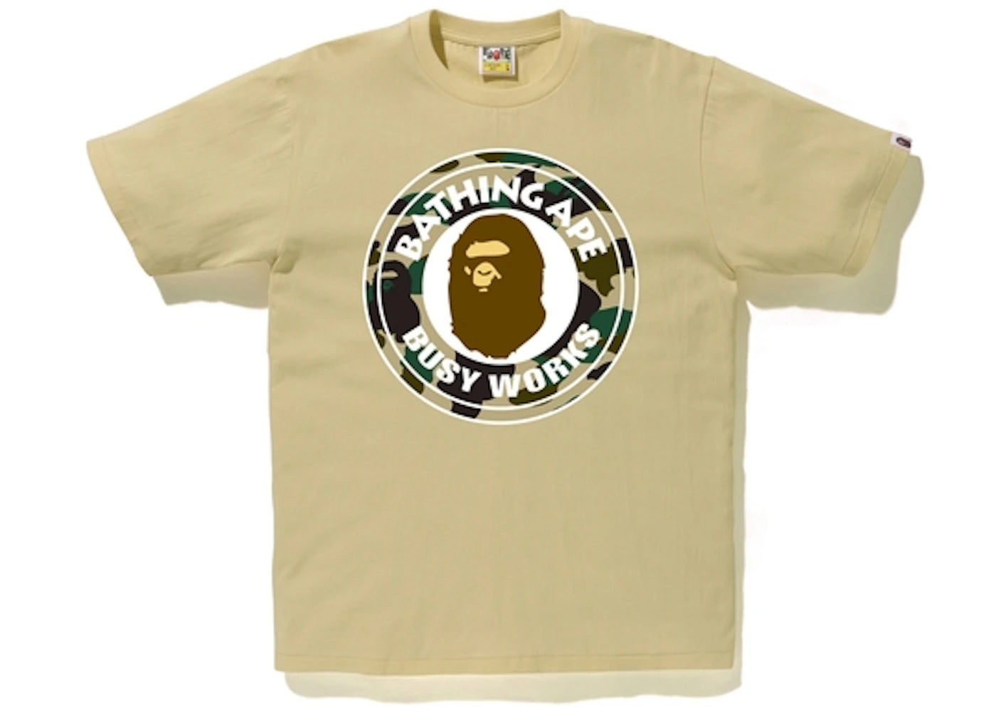 BAPE 1st Camo Busy Works Tee Beige/Yellow