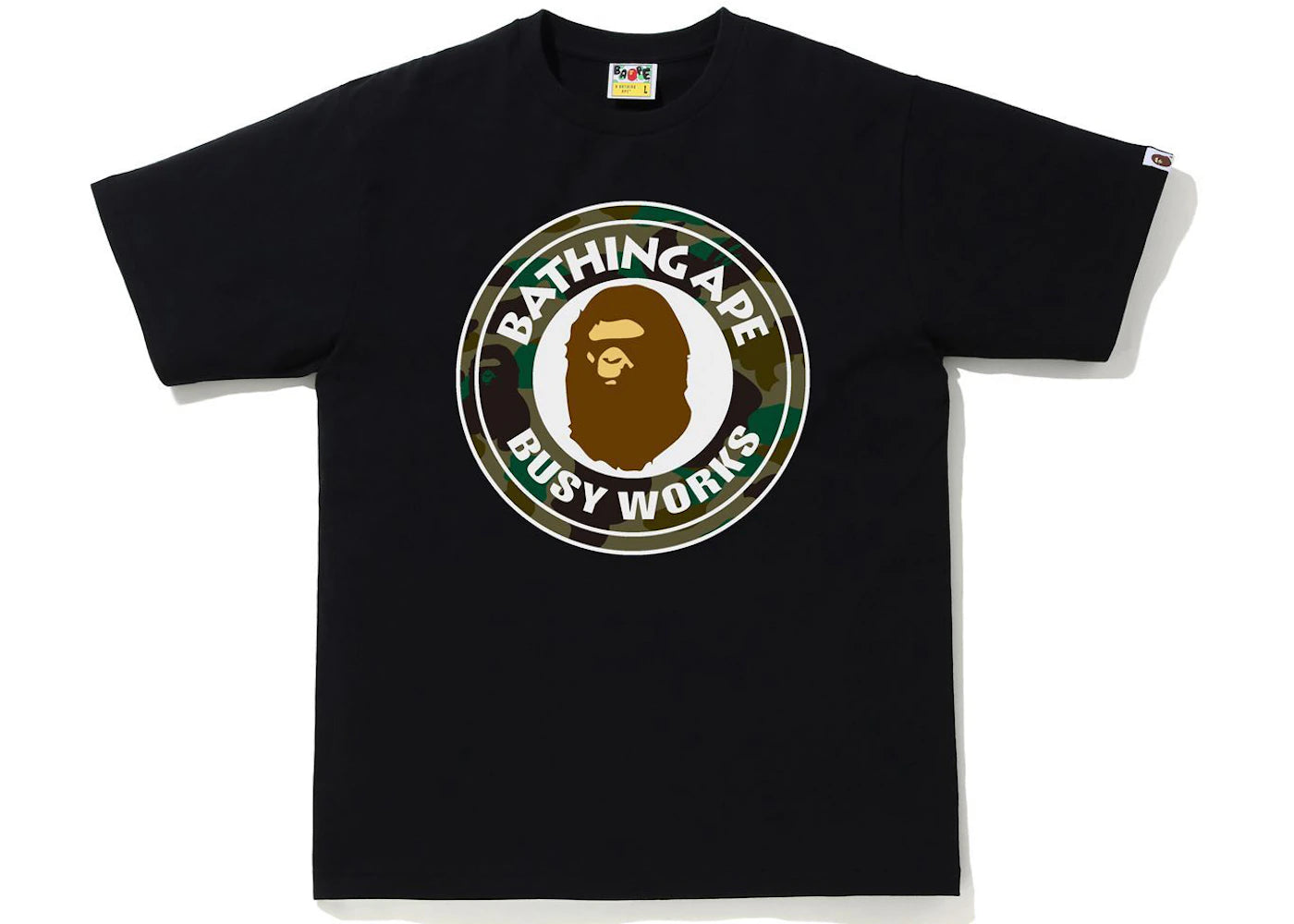 BAPE 1st Camo Busy Works Tee (SS21) Black/Green