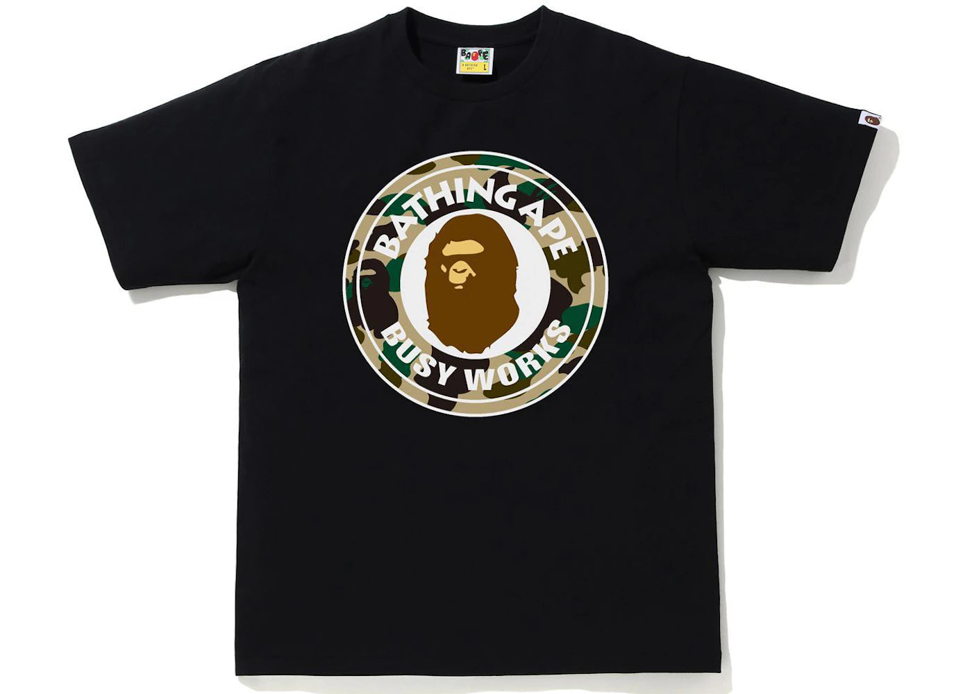 BAPE 1st Camo Busy Works Tee (SS21) Black/Yellow