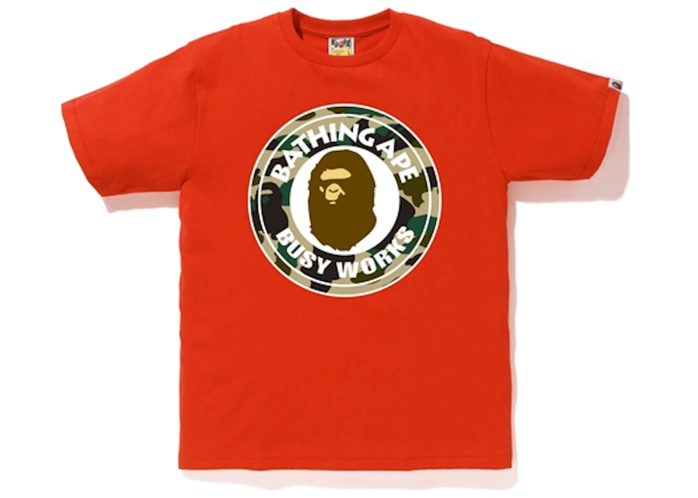 BAPE 1st Camo Busy Works Tee Red/Yellow
