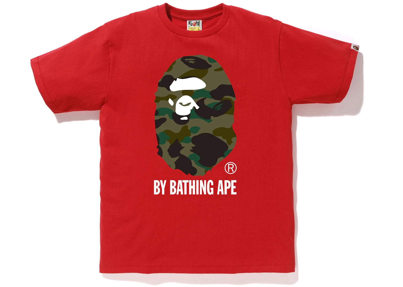 BAPE 1st Camo By Bathing Tee Red/Green