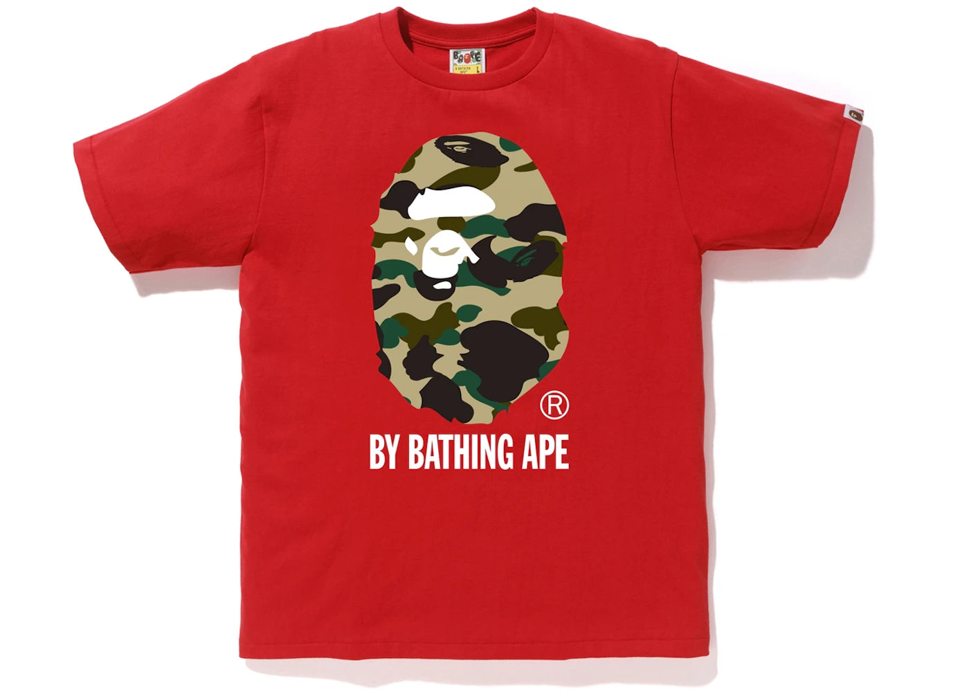 BAPE 1st Camo By Bathing Tee Red/Yellow