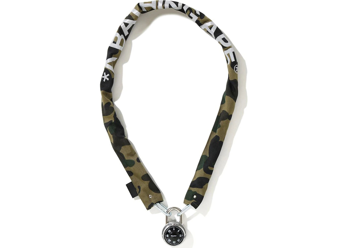BAPE 1st Camo Chain Lock Green