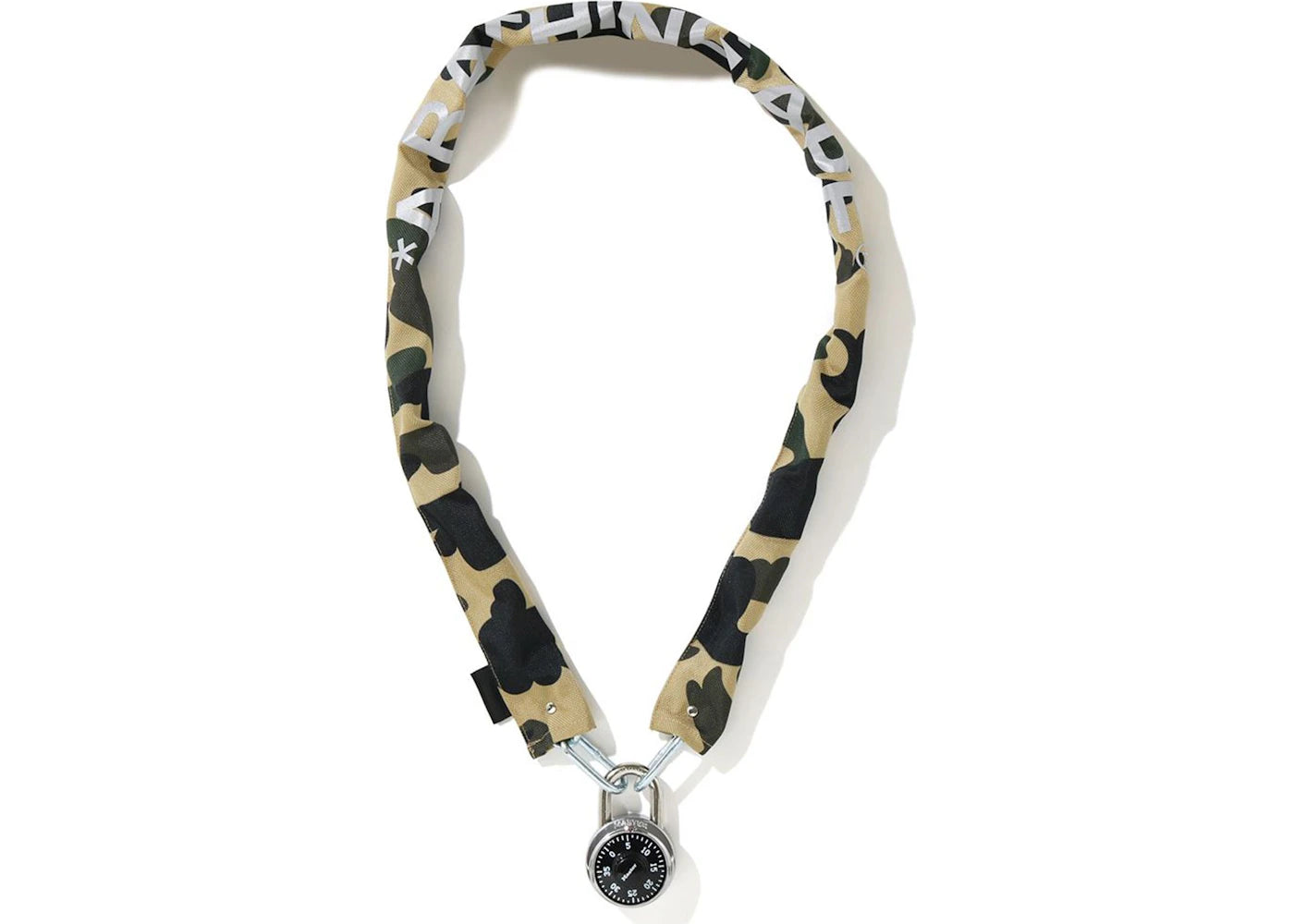 BAPE 1st Camo Chain Lock Yellow