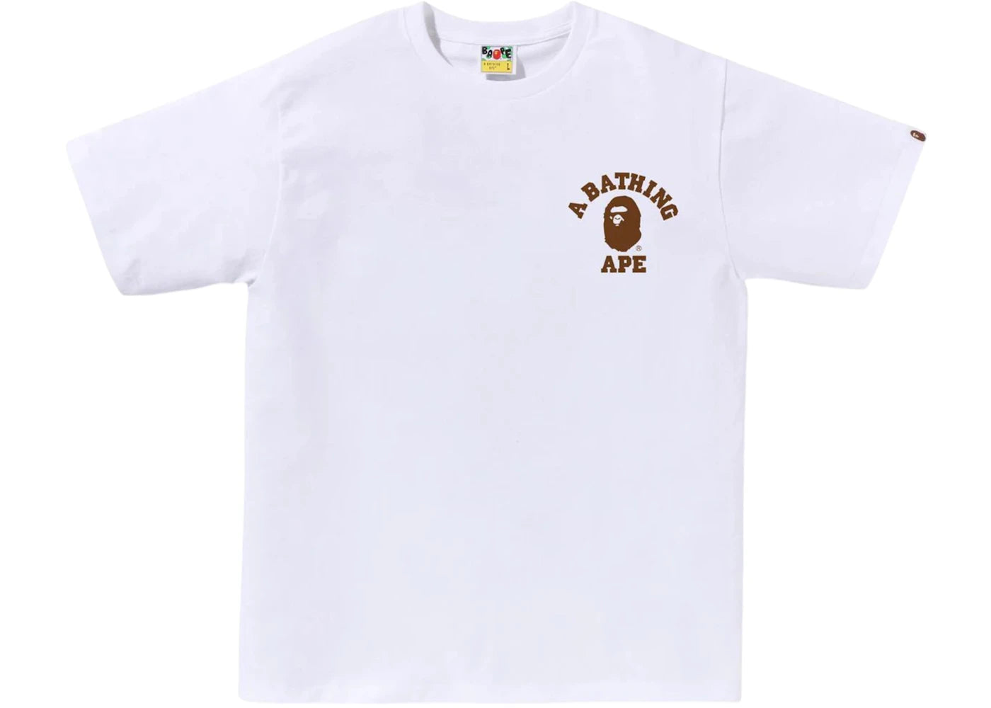 BAPE 1st Camo College Ats Tee White/Orange