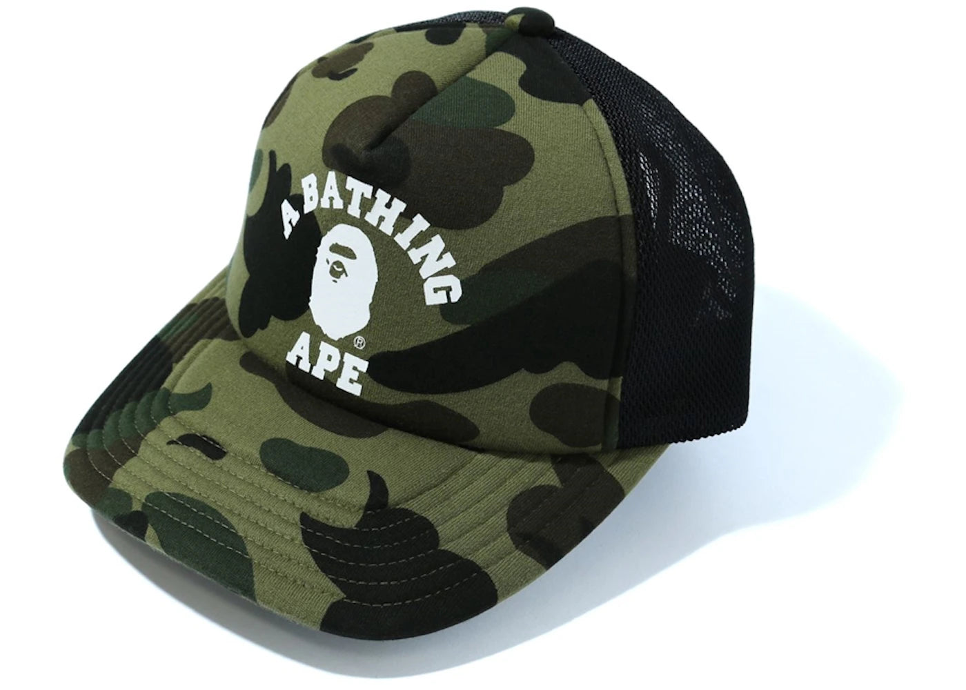 BAPE 1st Camo College Mesh Cap Green
