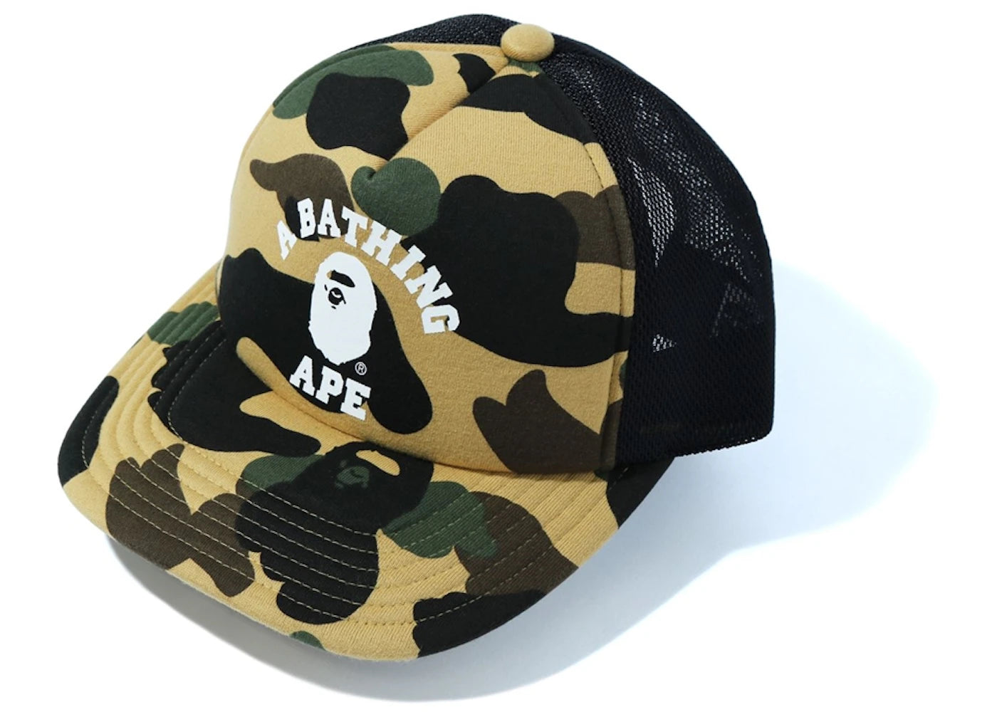 BAPE 1st Camo College Mesh Cap Yellow