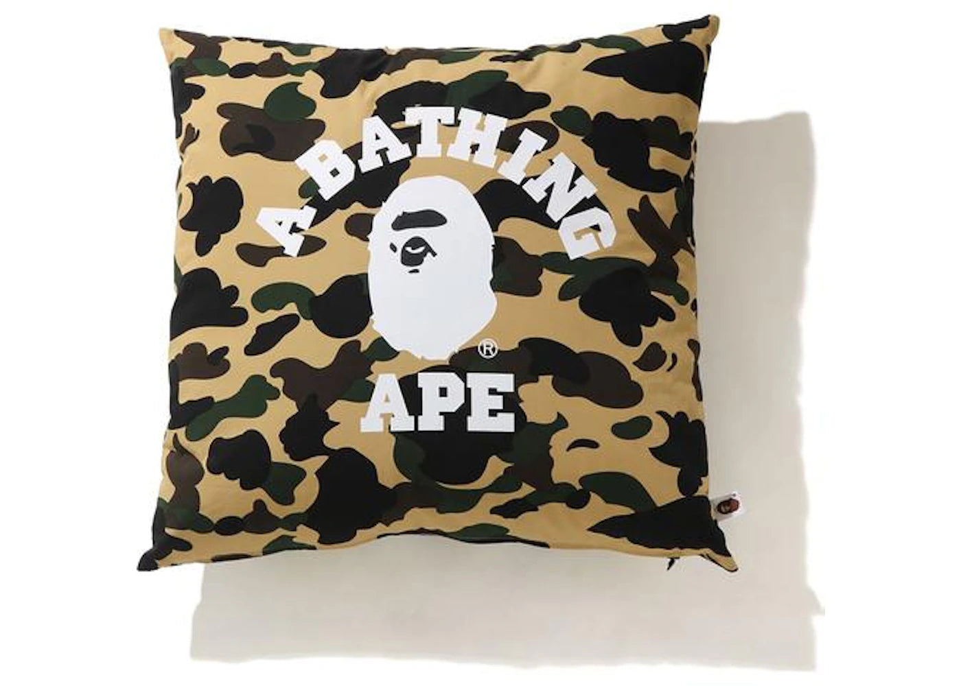 BAPE 1st Camo College Square Cushion Yellow