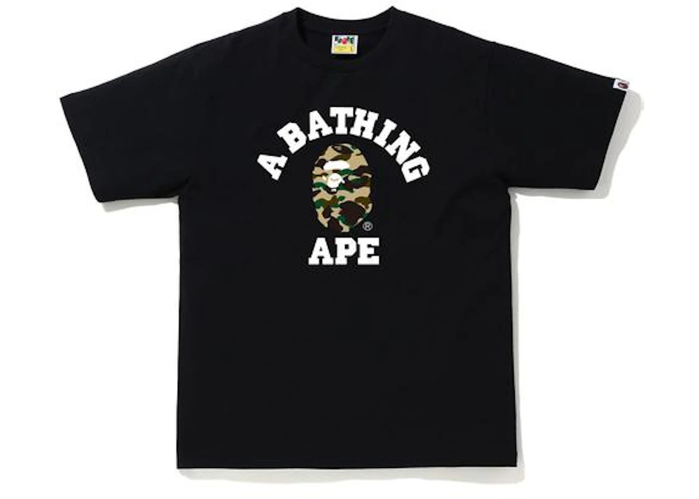 BAPE 1st Camo College T-Shirt Black/Yellow