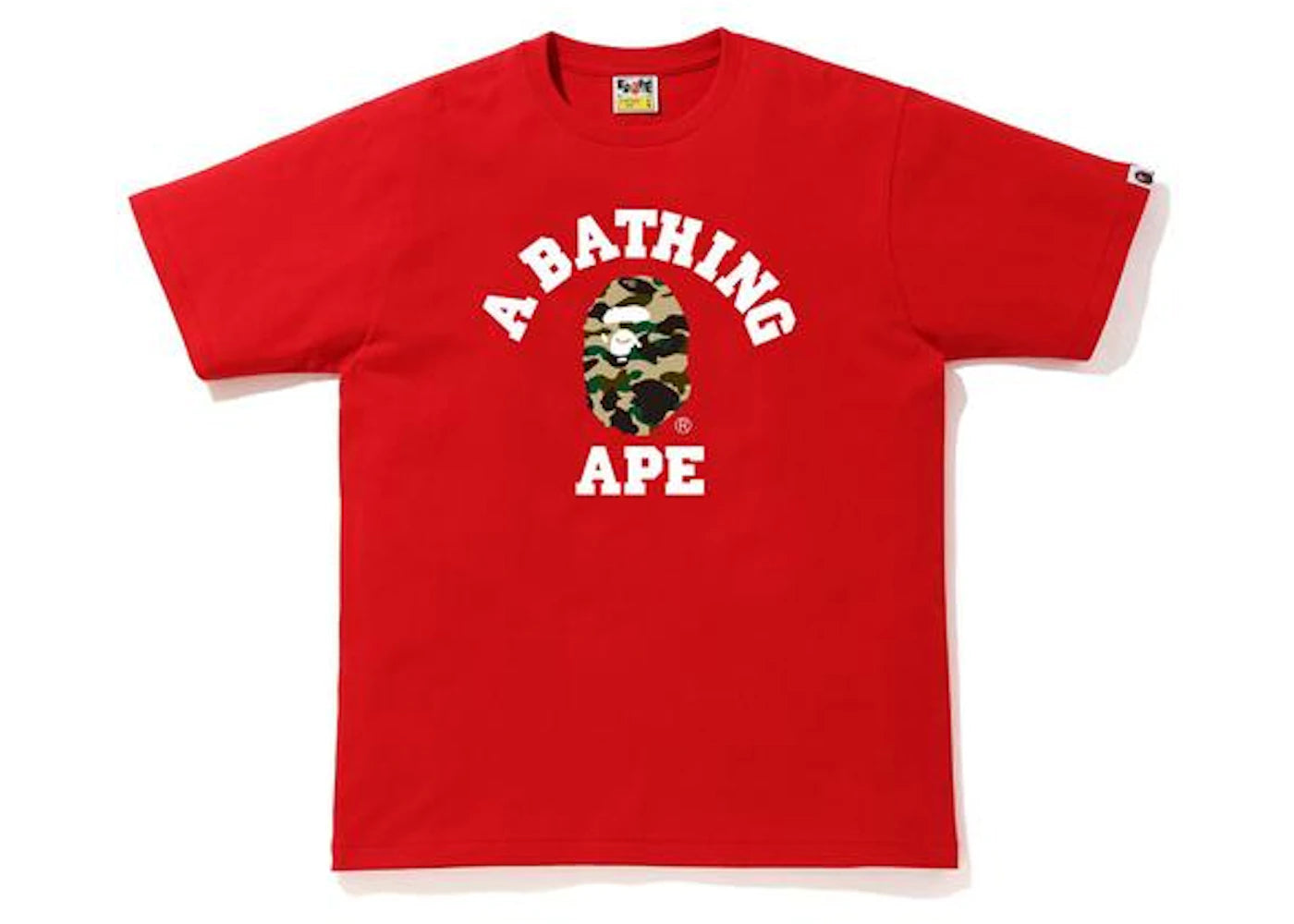 BAPE 1st Camo College T-Shirt (SS20) Red/Yellow