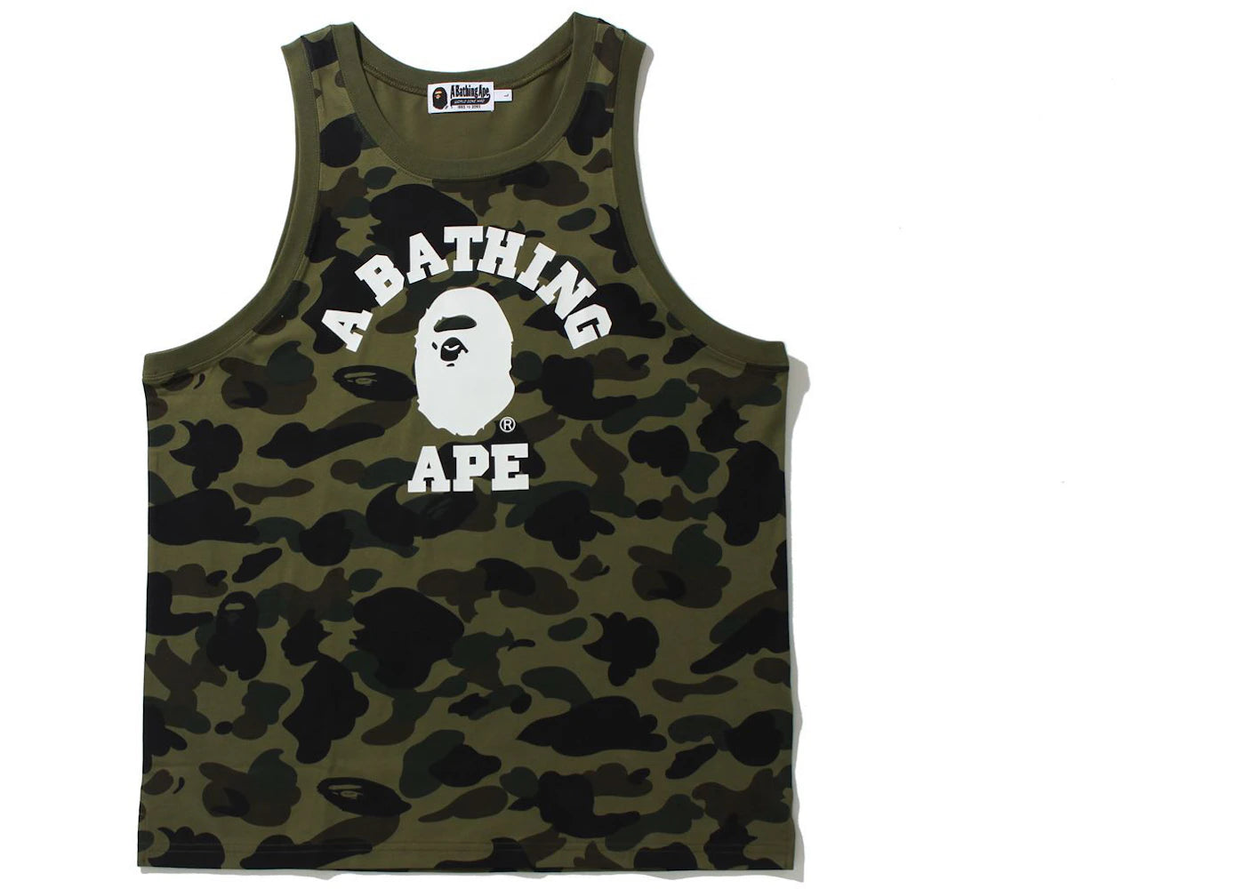 BAPE 1st Camo College Tank Top Green