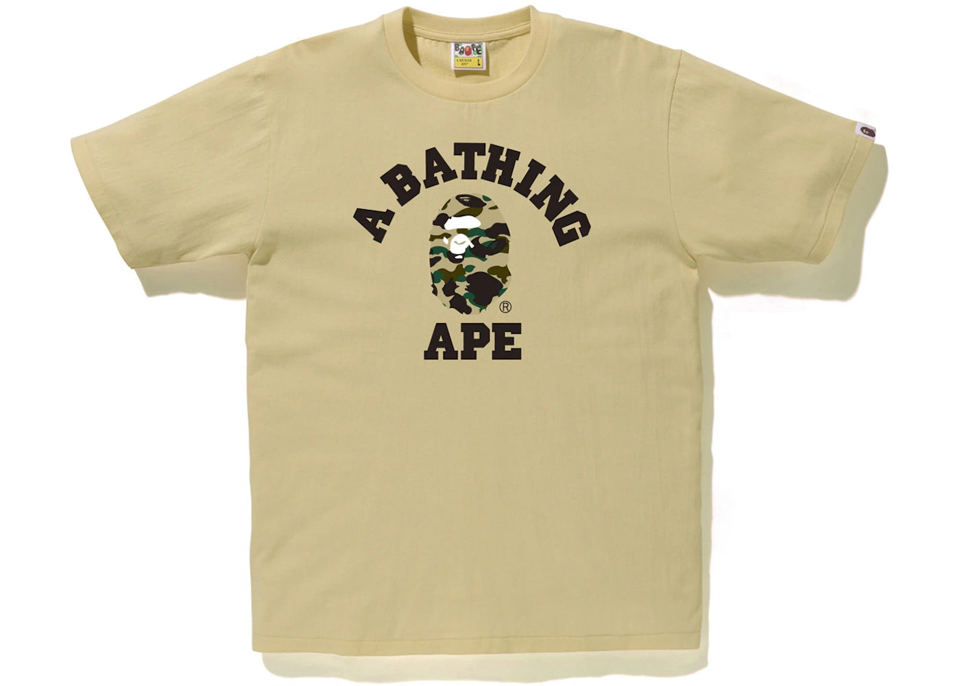 BAPE 1st Camo College Tee Beige/Yellow
