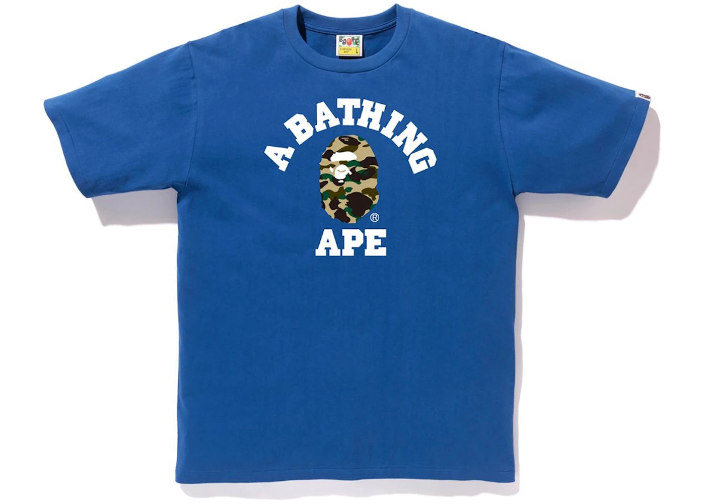 BAPE 1st Camo College Tee Blue/Yellow