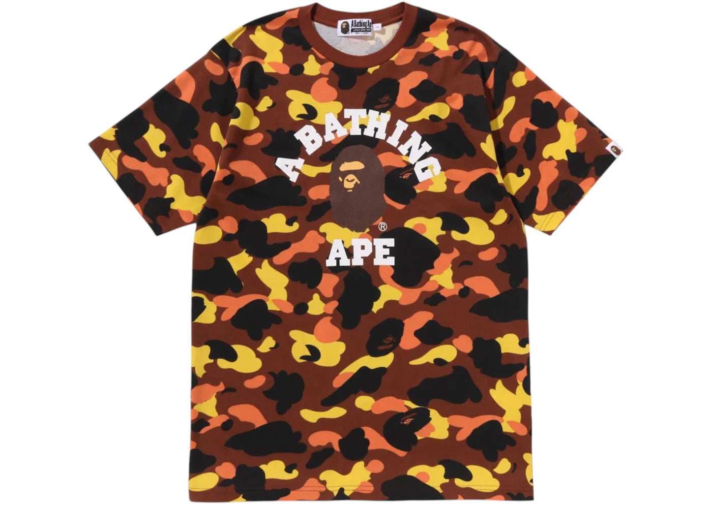 BAPE 1st Camo College Tee Orange