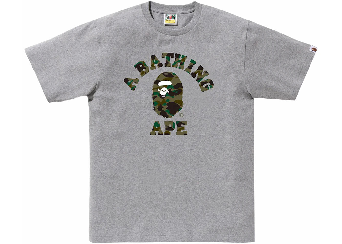 BAPE 1st Camo College Tee (SS24) Grey/Green