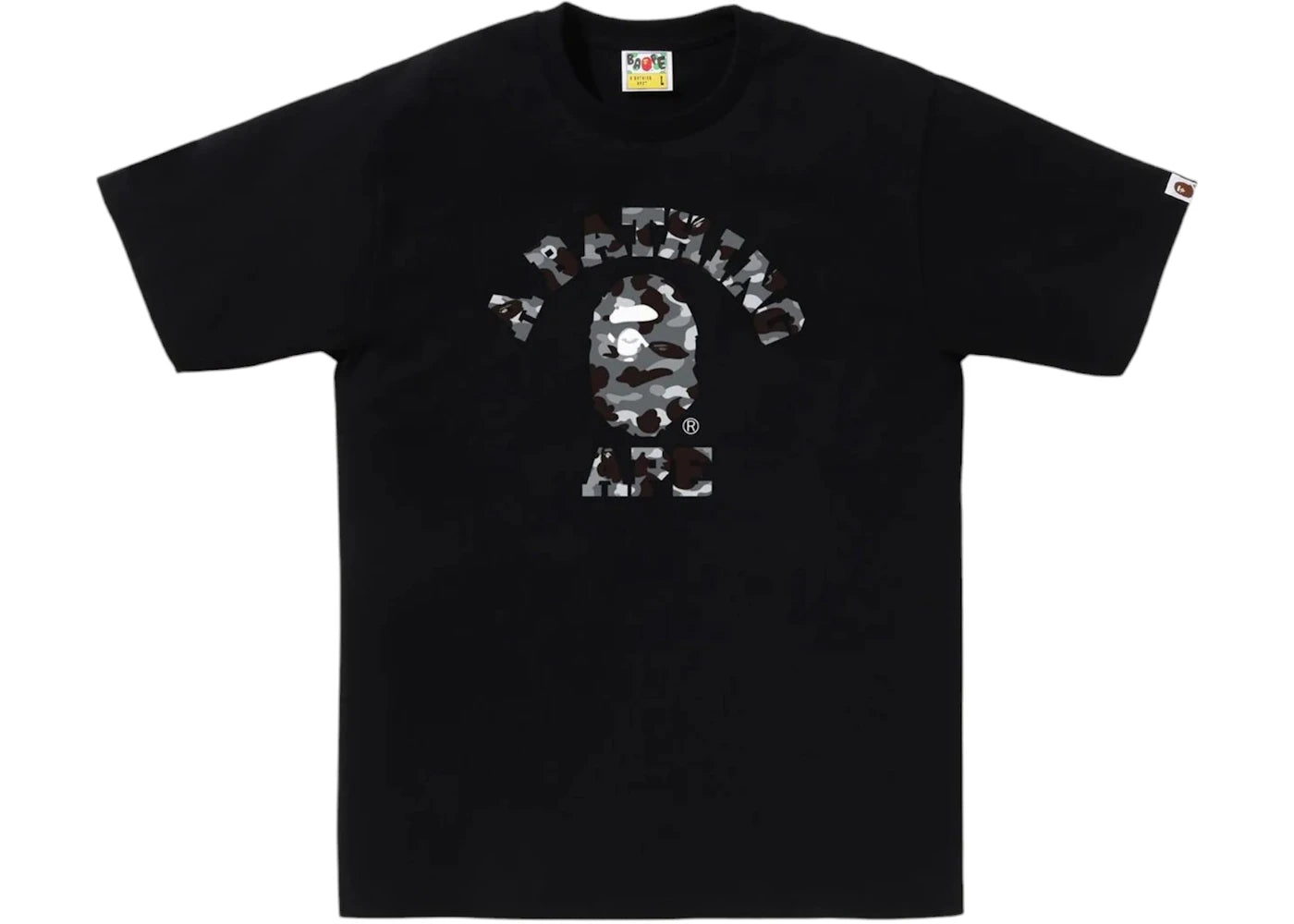 BAPE 1st Camo College Tee Tee Black/Grey