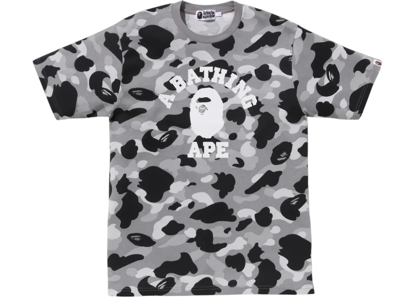 BAPE 1st Camo College Tee Tee Gray