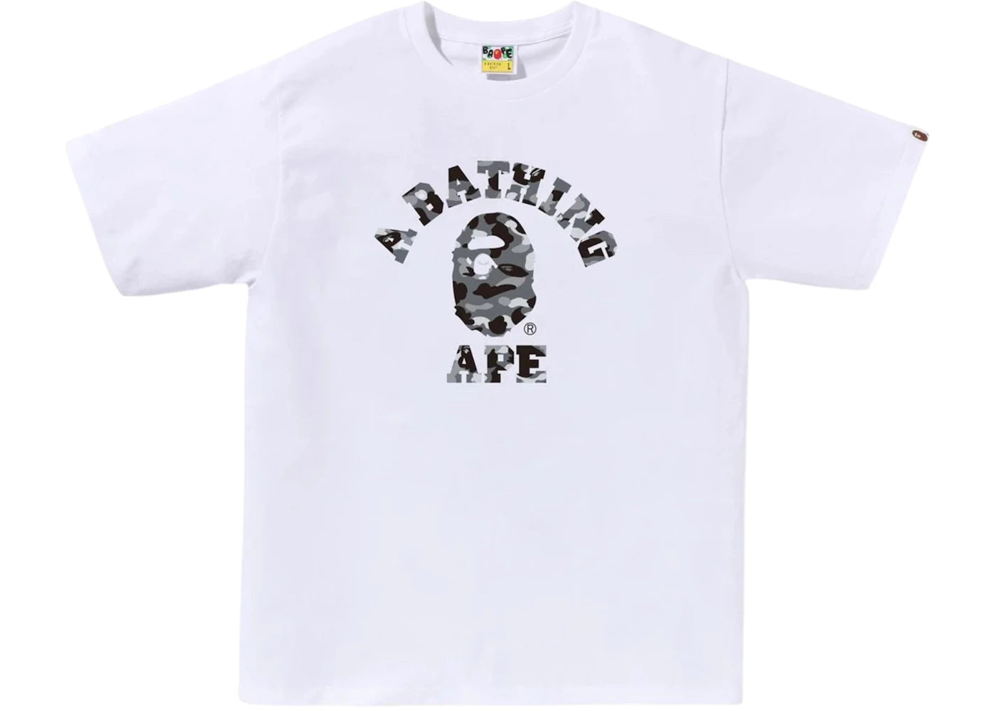 BAPE 1st Camo College Tee Tee White/Grey
